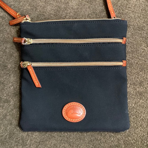 Dooney & Bourke Black and Brown Leather Crossbody Bag - Picture 2 of 7